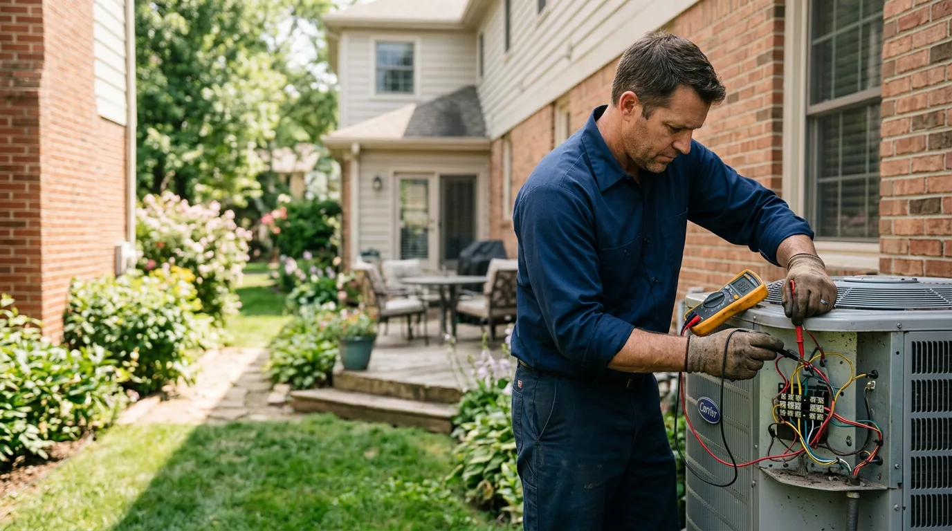 HVAC technician working near Racine, WV